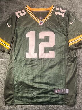 Aaron Rodger’s #12 Packers Nike On-Field Jersey Size 52 Men’s Stitched
